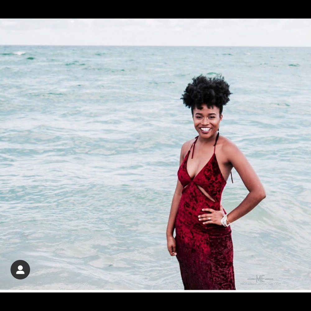 Forever 21 red velvet maxi